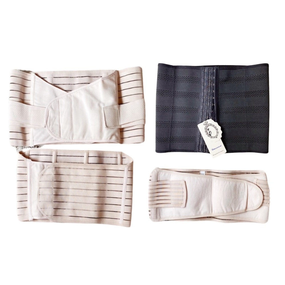 Set of 4 trainers, pregnancy and post partum belly bands
